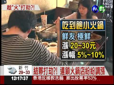 菜跌反漲! 火鍋店結夥漲逾1成