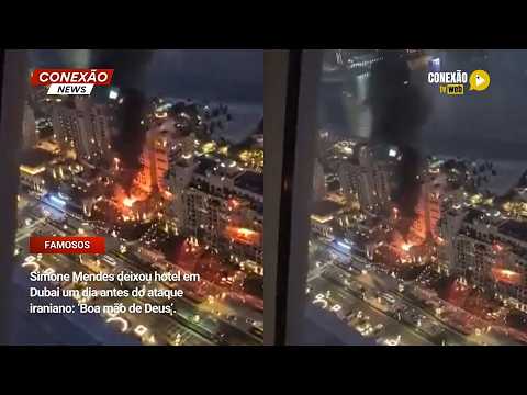 Vídeo: Simone Mendes deixou hotel em Dubai um dia antes do ataque iraniano: ‘Boa mão de Deus’.