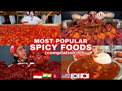 Mukbangers Around The World Try The Most FAMOUS Spicy Food For MUKBANG