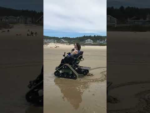Enjoying the Beach with the Action Trackchair