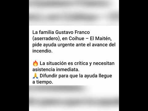 Incendio en Chubut   El Maitén