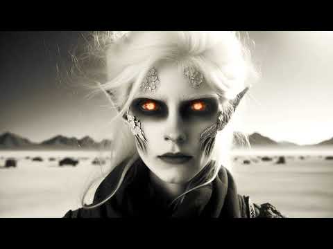 Excellence a female desert elf, undead, revenant, burning eyes