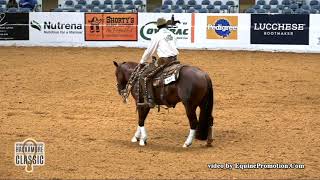 Opus Cat Olena ridden by Matt J  Koch   2018 Snaffle Bit Futurity Open Hackamore Classic