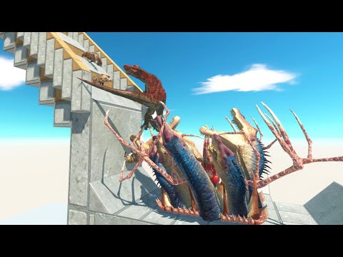 The TRAP STAIR SIDE down to SPINO TREE - Animal Revolt Battle Simulator