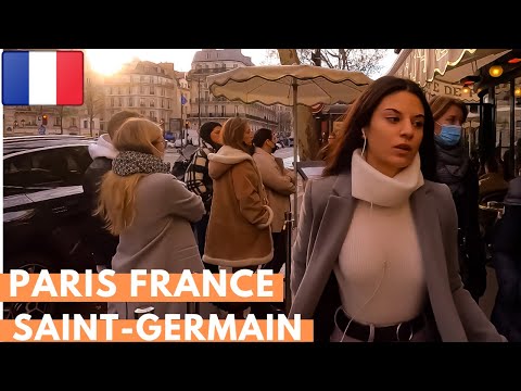 France Paris Saint Germain&Latin Quarter&Panthéon Walking Tour | 4k UHD 60FPS | 11 December 2021