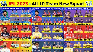 IPL 2023 All Team Squad - IPL 2023 All Team New Players List || IPL Auction 2023