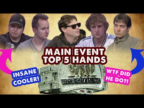 2013 WSOP Main Event - Top 5 Hands | World Series of Poker