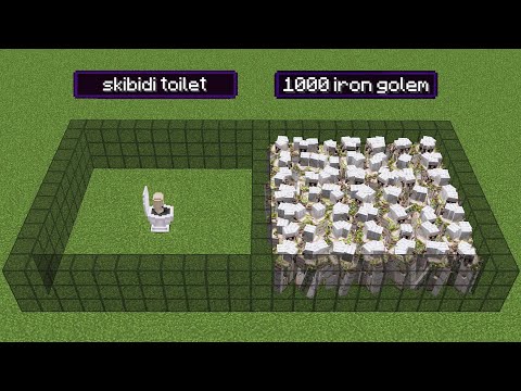 skibidi toilet vs 1000 iron golems (but skibidi toilet has all effects)
