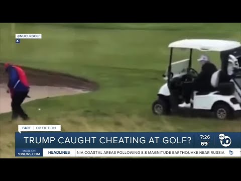 Video shows Trump's caddie dropping golf ball in ideal position?