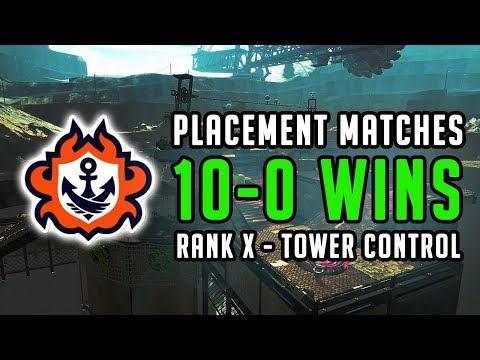Splatoon 2 - Winning ALL 10 Placement Matches In Tower Control