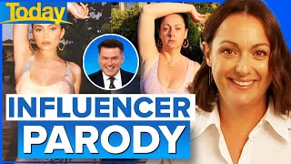 Celeste Barber leaves Karl in stitches with celebrity parody photos | Today Show Australia