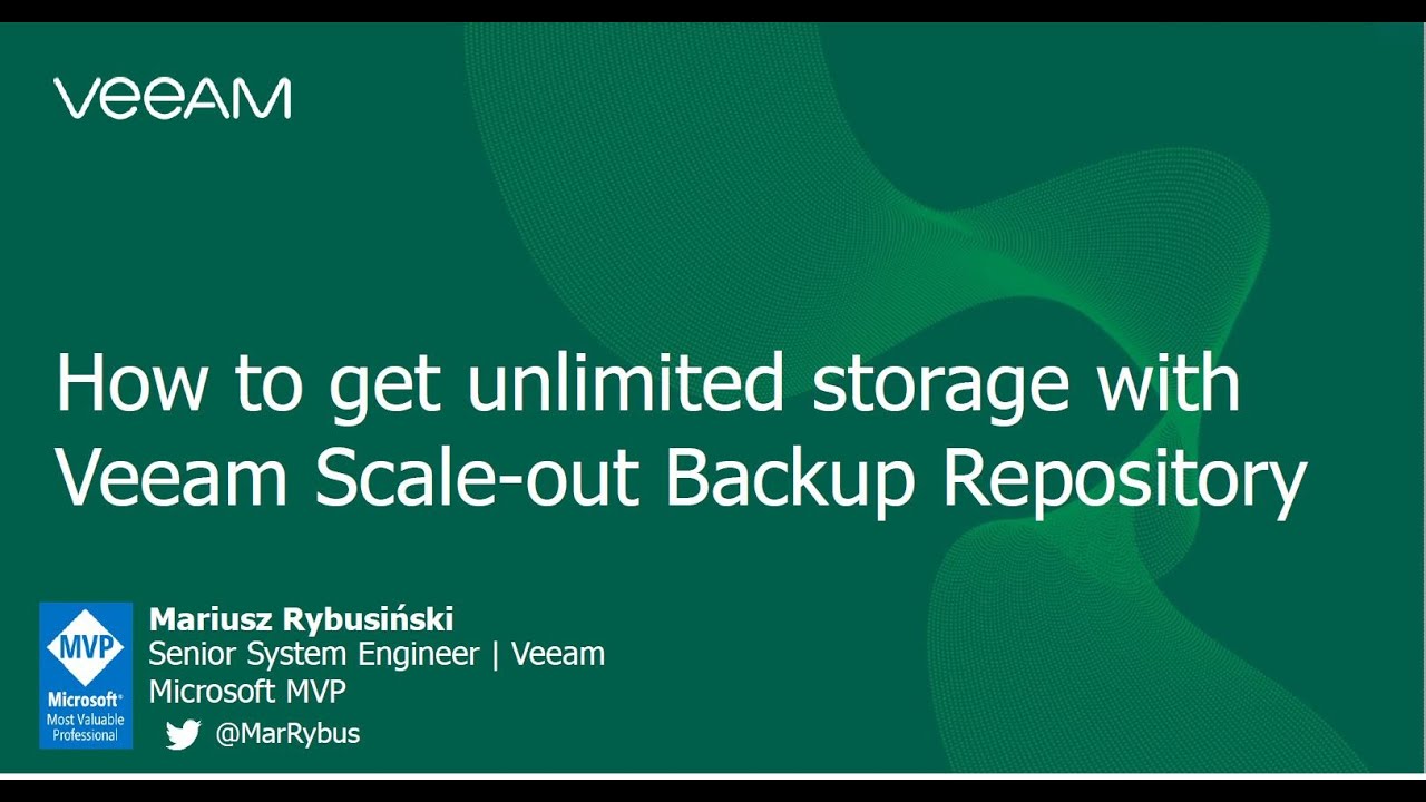 Jak sobie zapewnić nieograniczoną ilość miejsca dzięki Veeam Scale-out Backup Repository video