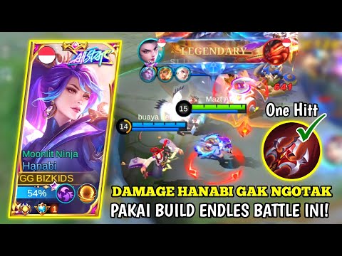 DAMAGE HANABI GAK NGOTAK PAKAI BUILD ENDLES BATTLE INI! BEST BUILD TERSAKIT -  MLBB