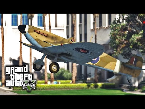 GTA V E29 - Spitfire Mk.IIB Airbase Attack & Mod Showcase