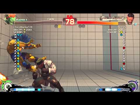 ChocoBlanka (Blanka) vs Guruna (Dudley) - AE 2012 Match *720p*