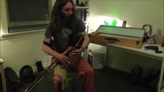 FOR SALE Uilleann Bagpipe by Kirk Lynch. Half Set with case.