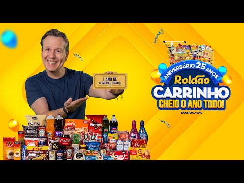 A campanha 25 Anos Roldão – Carrinho Cheio o Ano Todo!  está chegando ao final.🎂