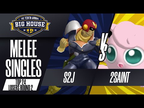 S2J vs 2saint - Melee Singles Top 24: Losers Round 2 - The Big House 10 | Cpt Falcon vs Jigglypuff