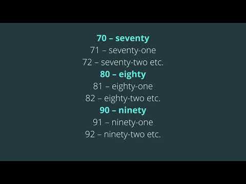 Learn to count to 100 in English in less than 6 minutes! (31)