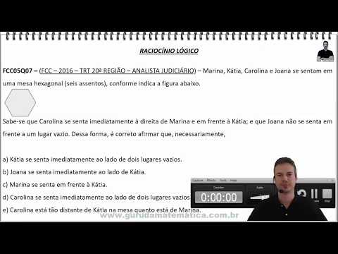 FCC05Q07 - FCC - 2016 - TRT 20ª REGIÃO - RACIOCÍNIO LÓGICO (www.gurudamatematica.com.br)