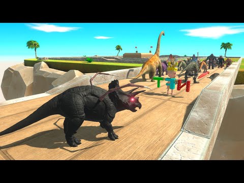 All Units Escape from Demon Triceratops - Animal Revolt Battle Simulator