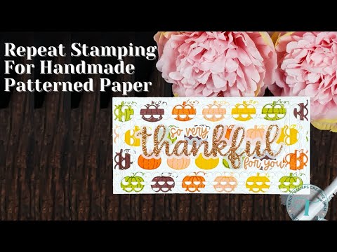 Autumn Themed, Repeat Stamped Mini Slimline!
