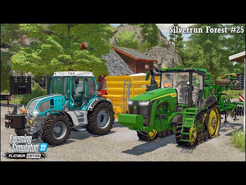 Forestry & Farming in Silverrun Forest Ep.25🔹Harvesting Oat. Hauling & Selling Straw Bales🔹FS22