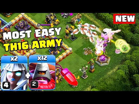 Most Easy Th16 E-Titan + Thrower Smash Attack Strategy | Best Th16 Attack - Clash of Clans