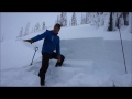 Mark Dundas with Flathead Avalanche Center analyzes the snowpack at the site of a recent fatality. Mark Dundas with Flathead Avalanche Center analyzes the snowpack at the site of a recent fatality.