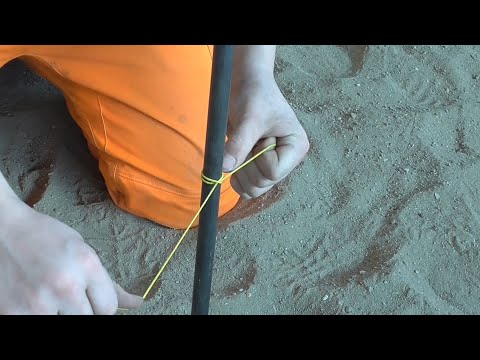 Schnur am Schnurnagel befestigen - an beiden Seiten (Variante3)