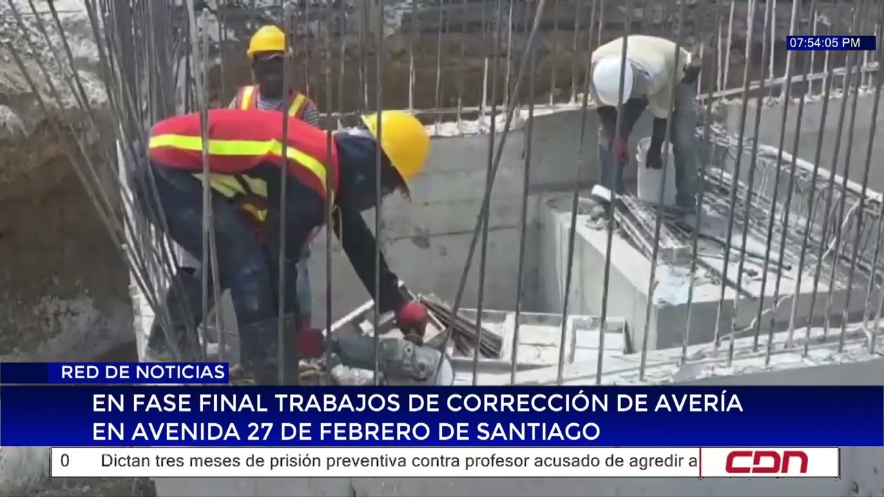 En fase final trabajos de corrección de avería en avenida 27 de Febrero de Santiago