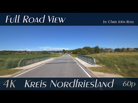 Risum-Lindholm - Leck, Schleswig-Holstein, Germany: Naie Wäi, Leckeng, Birkstraße - 4K (2160p/60p)