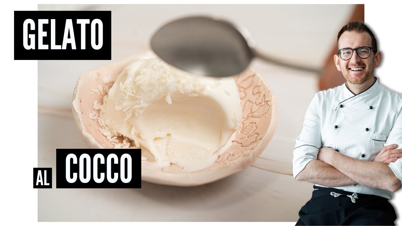 Gelato al cocco (gelato vegano) con Simac (Delonghi) il gelataio gc5000