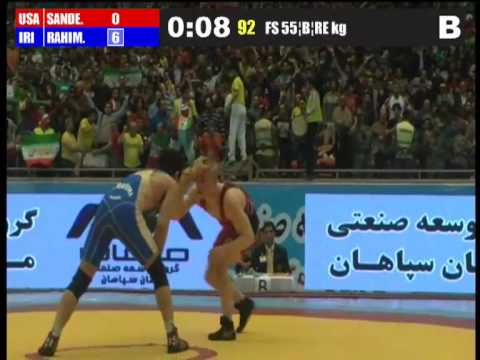 Hassan Rahimi (Iran) vs Zach Sanders (USA) 55kg