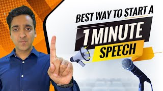 How to Start a 1 Minute Speech (Super Simple, Super Effective)