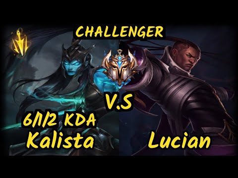 Apollo (KALISTA) vs LUCIAN - 6/1/2 KDA BOTTOM ADC CHALLENGER GAMEPLAY - NA