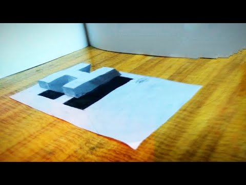 How to draw 3D letter "H" || How to draw 3D Floating Letter "H" || Easy way to draw 3D letter "H" ||