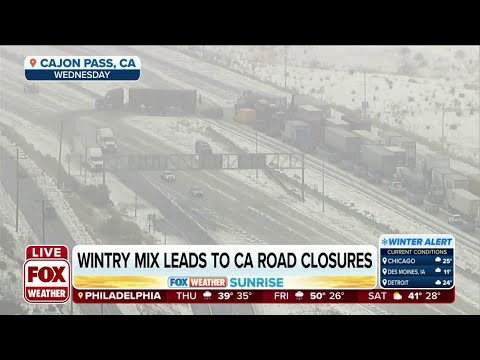 Snow Leads To Vehicles Turning Around In Middle Of California Highway