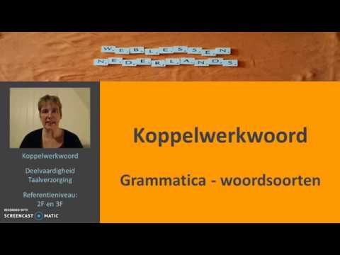 Koppelwerkwoord Grammatica woordsoorten