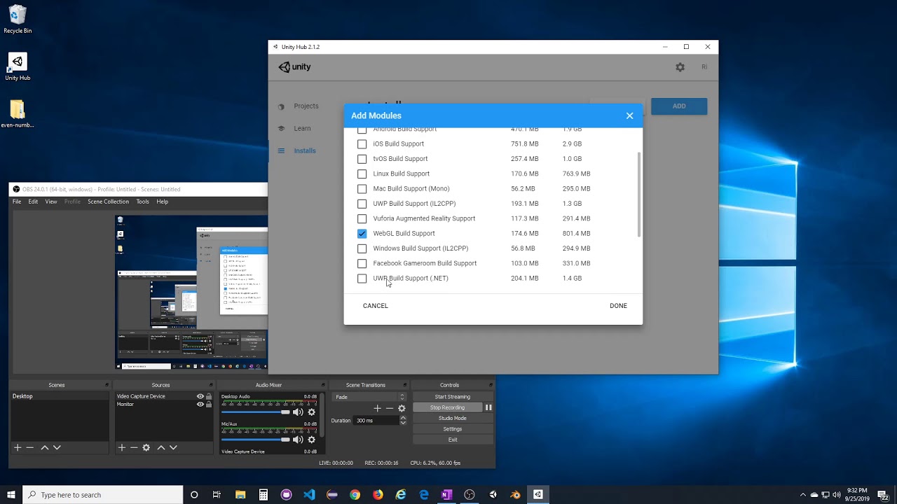 Unity WebGL unity.exe not found solution