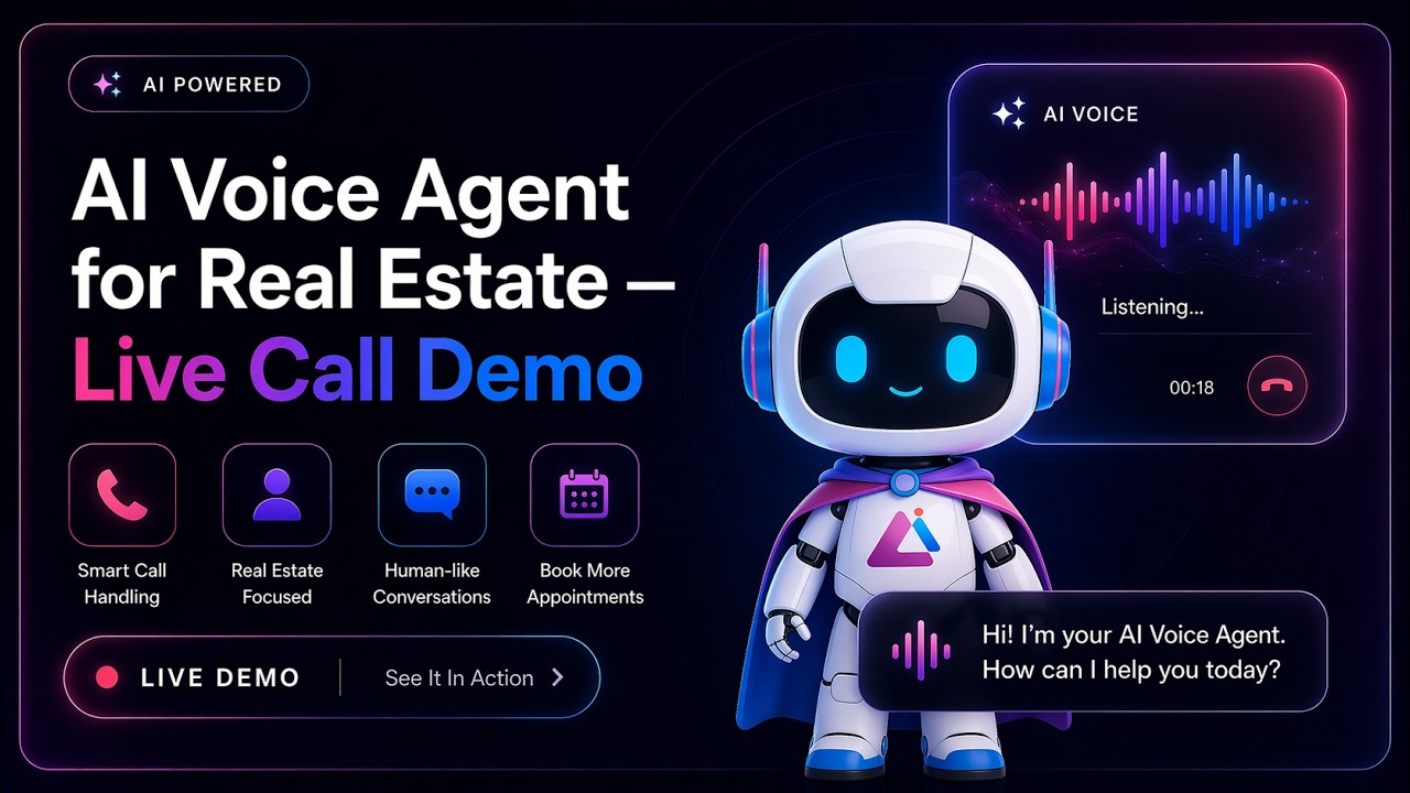 AI Voice Agent for Real Estate — live call demo thumbnail