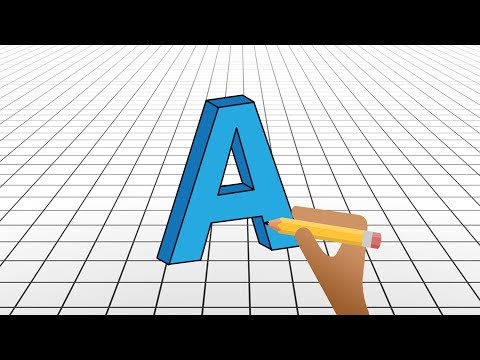 How to Draw 3D Alphabet Letter Video