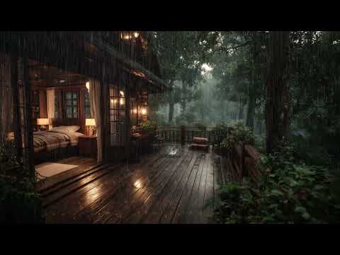 Rain in the Silent Forest 🌲 | Calm Cabin Sounds for Rest and Relaxation