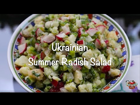 Ukrainian Summer Radish Salad - Simple and Delicious!