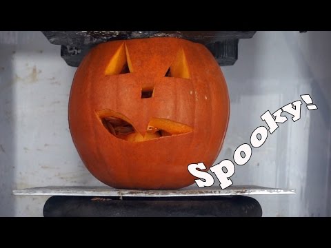 Frozen Pumpkins Crushed By Hydraulic Press | Scary Halloween Edition Video