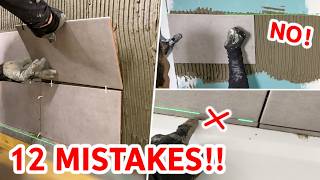 12 TILING MISTAKES to AVOID: Floor & Wall Tiles! (My Beginner Experience)