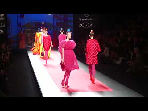 Models TRIP & FALL during Agatha Ruiz de la Prada Fashion Shows (Mercedes-Benz Fashion Week Madrid)