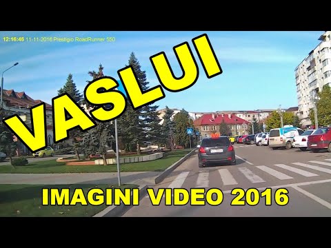 Orasul VASLUI traseu Spitalul vechi - Traian Piata - Primarie - Gara - Crucea Garii video noie 2016