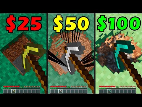 digging straight down for 10$ vs 25$ vs 50$ vs 100$ be like