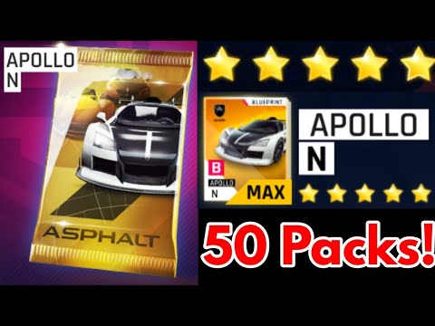 MAX Apollo N + 50 packs opening || Asphalt 9:Legends